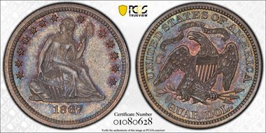 1867 25C MS64