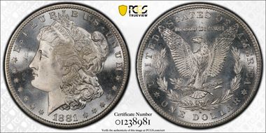1881-S $1 MS66+ 