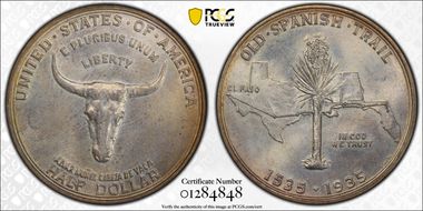 1935 50C Spanish Trail MS65