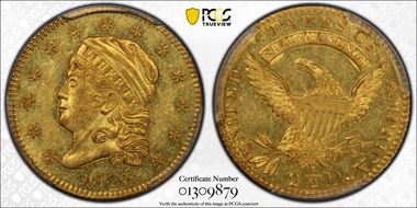1825 $2.50 AU58+