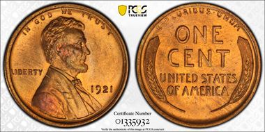 1921 1C MS65RD