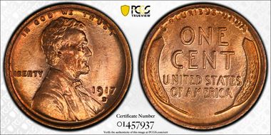 1917-D 1C MS66+ RD