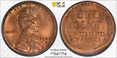 1925-S 1C MS65RD