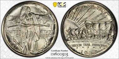 1937-D 50C Oregon MS67