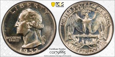 1952 25C PR68