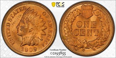 1909 1C Indian MS63RD