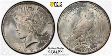 1923 $1 VAM 1-O, Bar Wing MS64