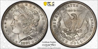 1881-CC $1 MS67+