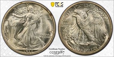 1917 50C MS65+