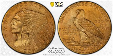 1909 $2.50 MS66