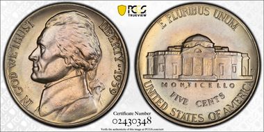 1939-D 5C Reverse of 1940 MS66