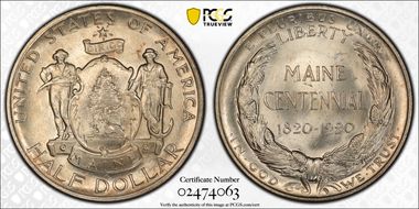 1920 50C Maine MS66