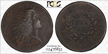 1793 1C Wreath, S-11c XF45BN