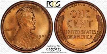 1909 VDB 1C MS67+ RD