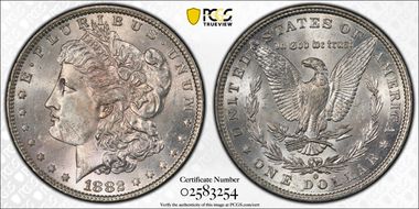 1882-O $1 VAM 7, O/O MS63