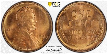 1909-S VDB 1C MS67RD
