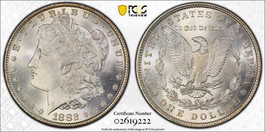 1882 $1 MS67+