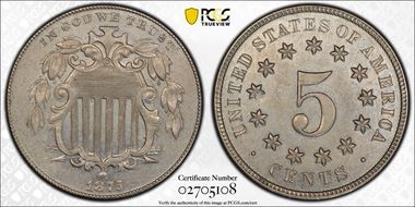 1875 5C AU58+
