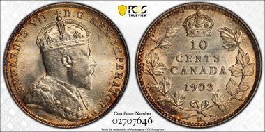 1903-H 10C MS64