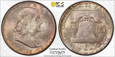 1957 50C MS66