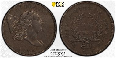 1794 1/2C C-1a AU53BN