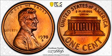 1970-S 1C Small Date PR68RD