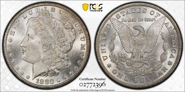 1880-CC $1 VAM 5 8/7 High 7 MS64