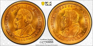 1905 G$1 Lewis and Clark MS65