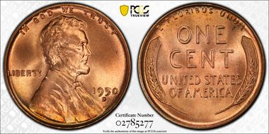 1950-D 1C MS67RD