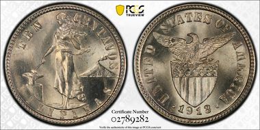 1913-S 10C MS66