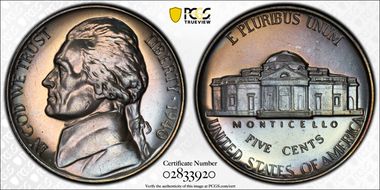 1940 5C Reverse of 1940 PR67