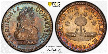 1829-PTS JM 1/2 Sol MS66