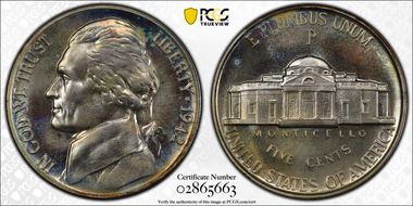 1942-P 5C Silver PR66