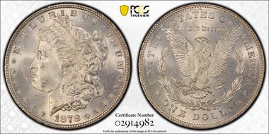 1878 7TF $1 Reverse of 1878 MS63