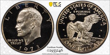 1973-S $1 Silver PR69DCAM