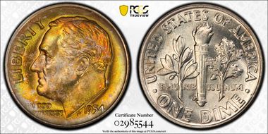 1954-D 10C MS66