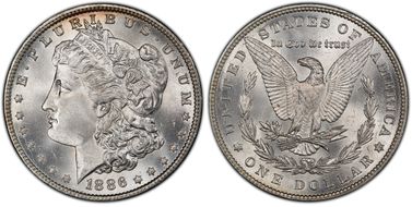 1886 $1 MS66