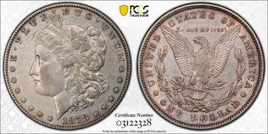 1878 8TF $1 VAM 14.5, Open Nostril XF45