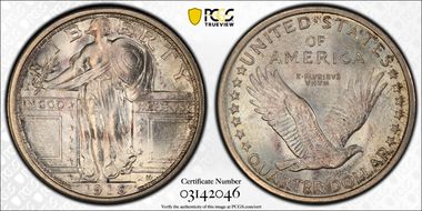 1916 25C Standing Liberty MS66FH