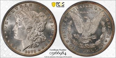1878 7/8TF $1 VAM 31, Lines Thru Leg MS65
