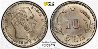 1899-VBP 10 Øre MS66