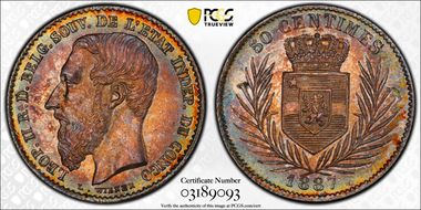 1887 50C MS66