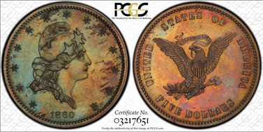 1860 $5 J-272 PR63BN
