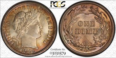 1905-O 10C MS67+