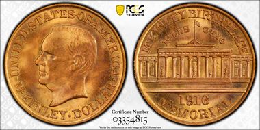 1916 G$1 McKinley MS65