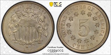 1868 5C Rev. of 1868, FS-901 MS63