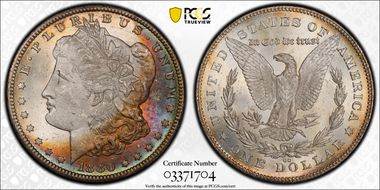 1880-CC $1 VAM 7 8/7 Rev of 78 MS63