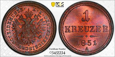 1851-A Kreuzer MS66RB