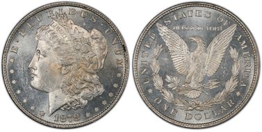 1878 8TF $1 VAM 14.8 Spiked Eye MS63PL