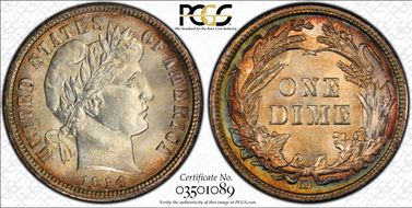 1914-D 10C MS67+